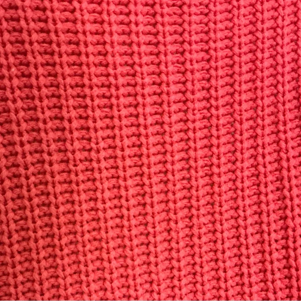 Express Oversized Crop Crew Neck Sweater M Coral